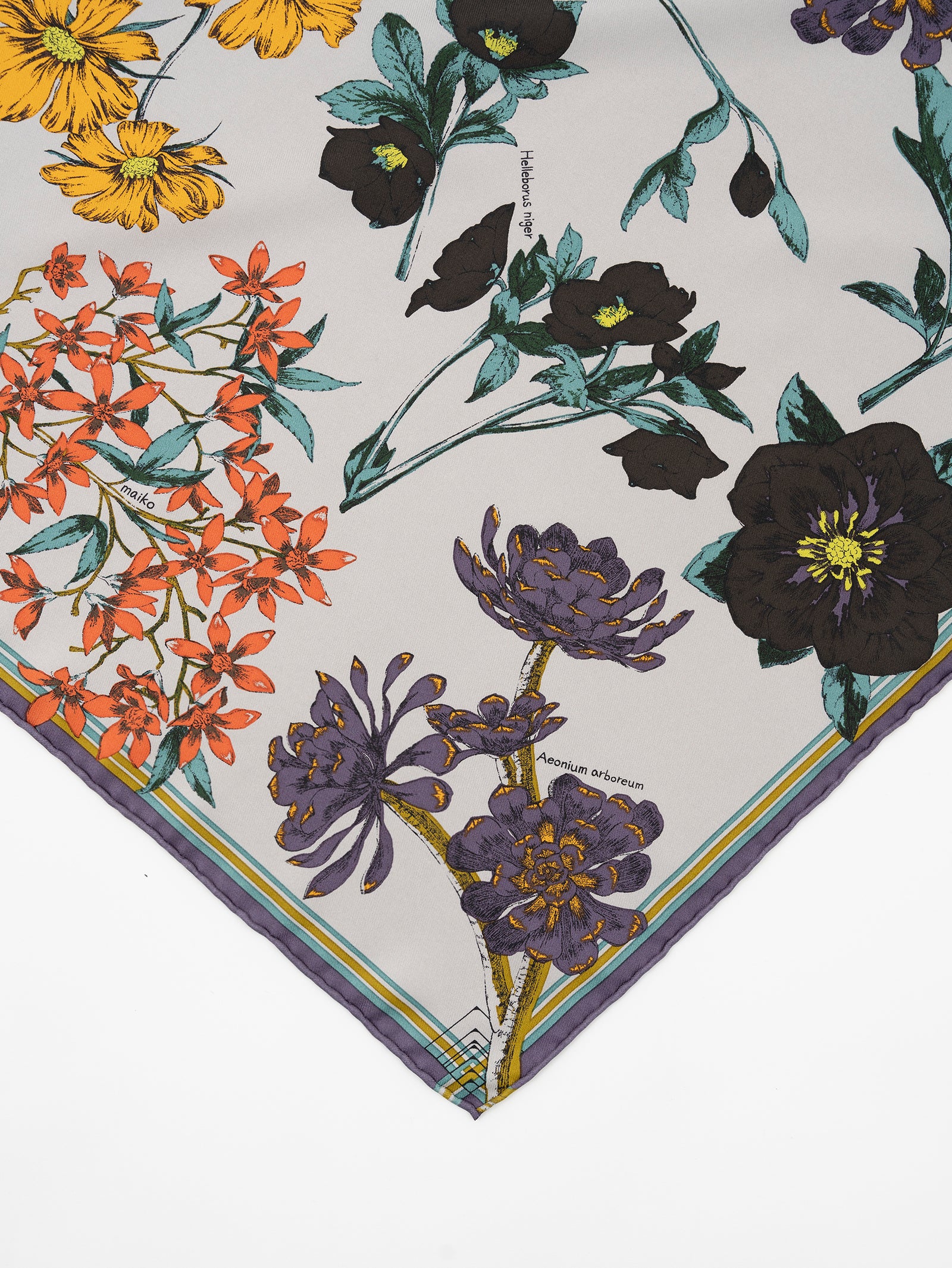 SILK SCARF 88 / AUTUMN GARDEN – manipuri