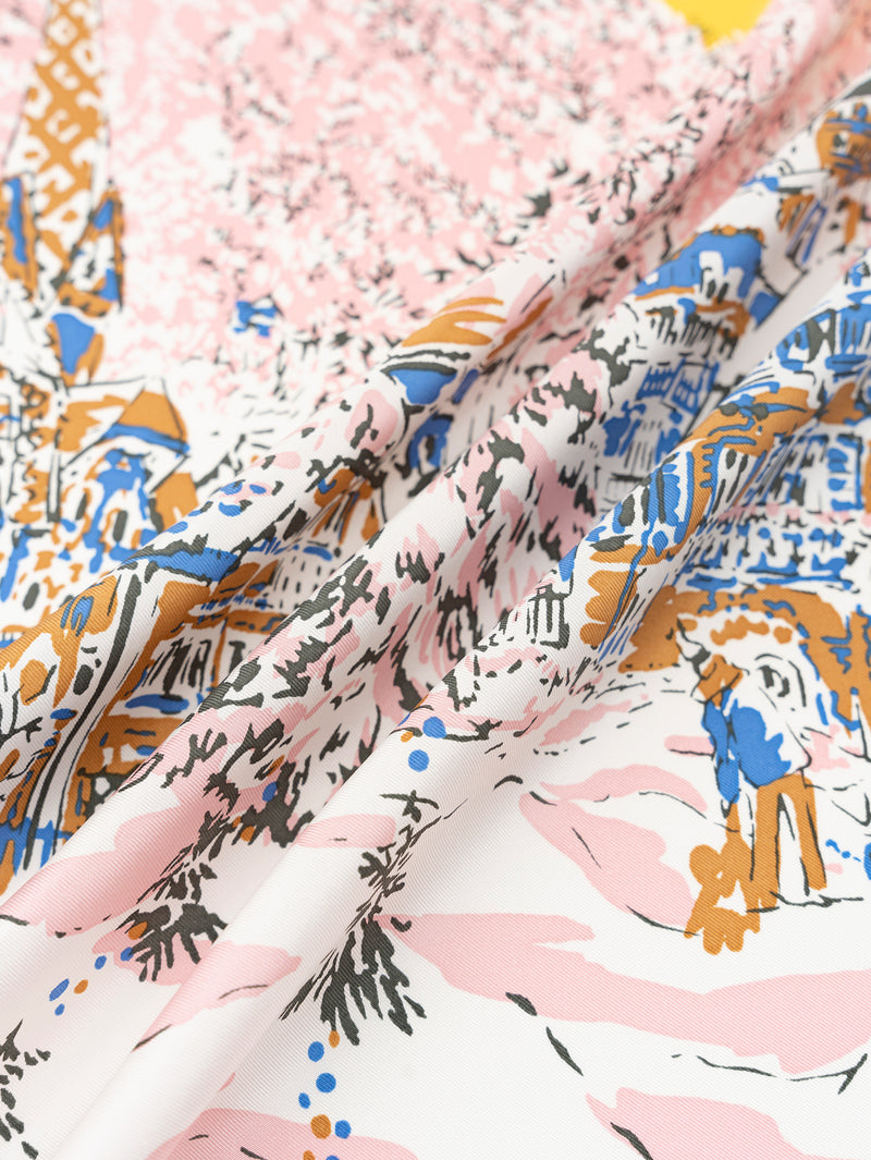 SILK SCARF 88 / WINTERY LANDSCAPE