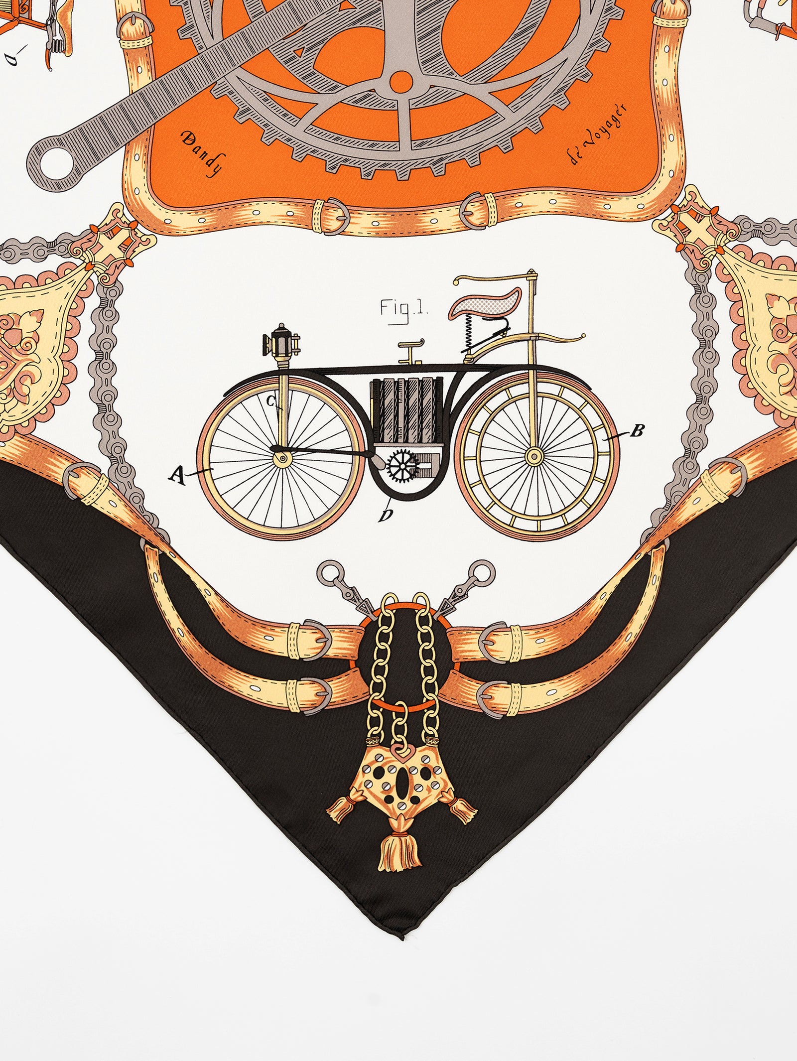 シルクスカーフ88＞ヴィンテージサイクル – manipuri