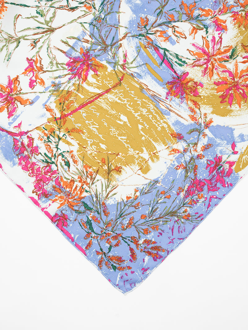 SILK SCARF 88 / HANGING FLOWER