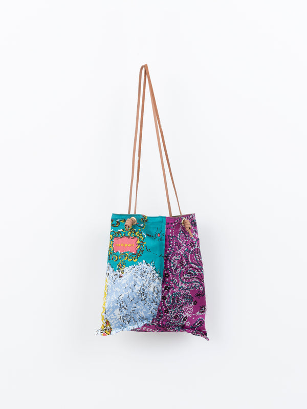 &lt;Reversible Print Tote Bag S&gt; Tent Collage Kaleido Bandana