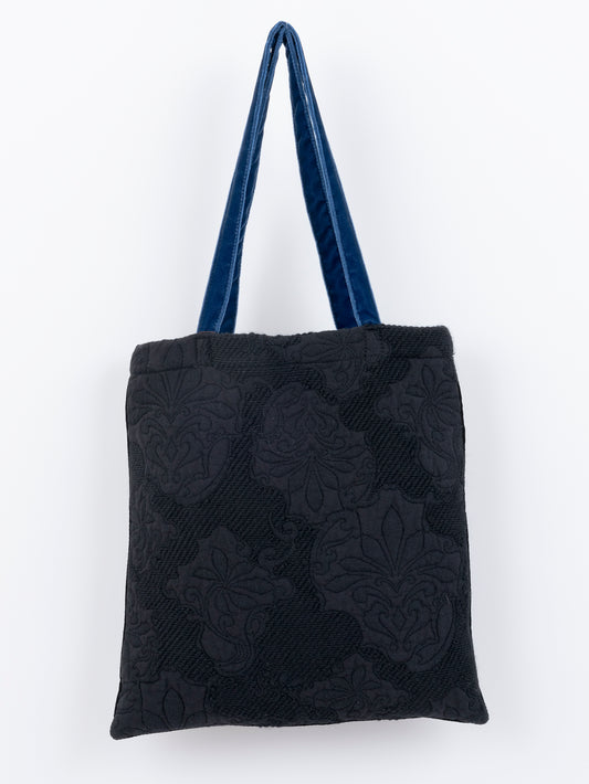 NO GUSSET TOTE BAG / JACQUARD & VELET