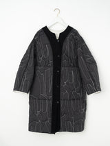 QUILTED LONG COAT / REVERSIBLE MANIPURI