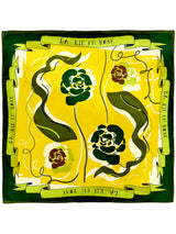 SILK SCARF 88 / COLLAGE ROSE