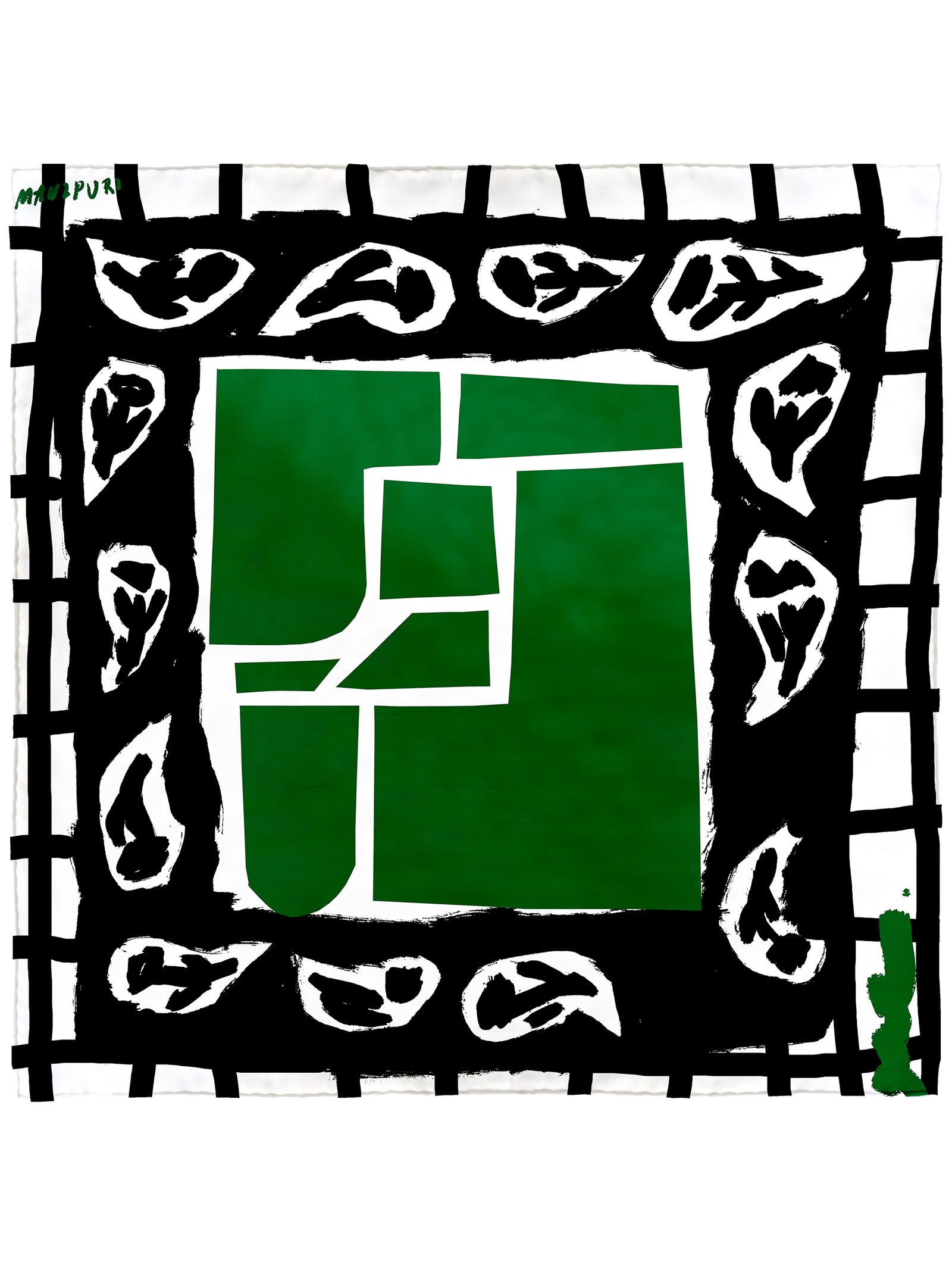 シルクスカーフ65＞ブロックペイズリー – manipuri