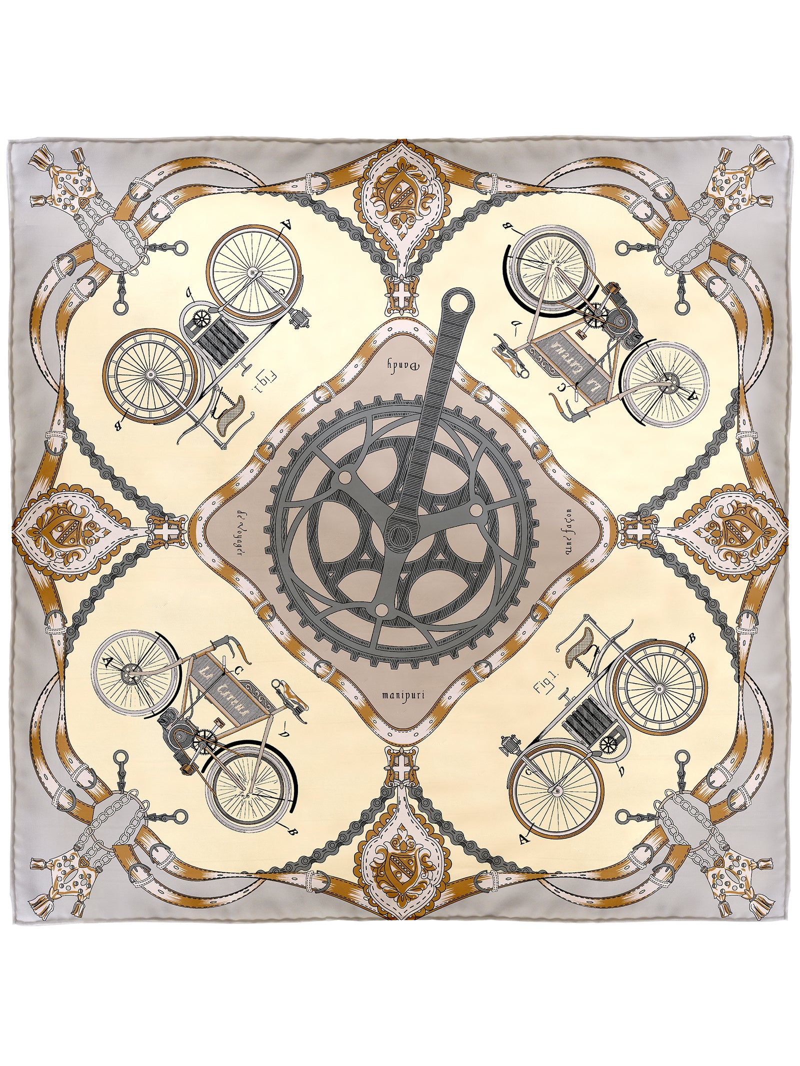 シルクスカーフ88＞ヴィンテージサイクル – manipuri
