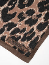 ＜ウールシルクストールヘリンボーン織120＞レオパードベグ