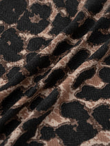 ＜ウールシルクストールヘリンボーン織120＞レオパードベグ