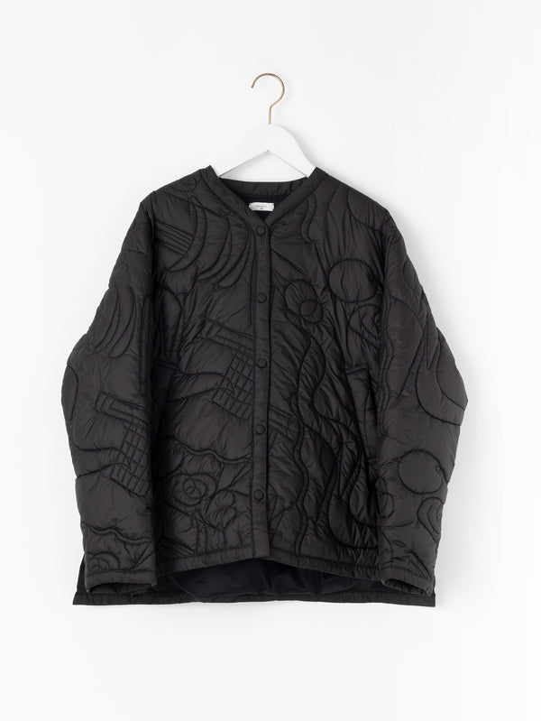 &lt;Quilted Military Long Jacket&gt; Abstract 