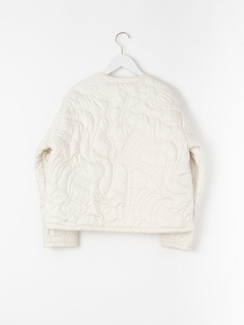 &lt;Quilted W Cocoon Coat&gt; Abstract