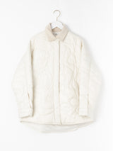 &lt;Quilted W Cocoon Coat&gt; Abstract