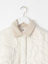 &lt;Quilted W Cocoon Coat&gt; Abstract