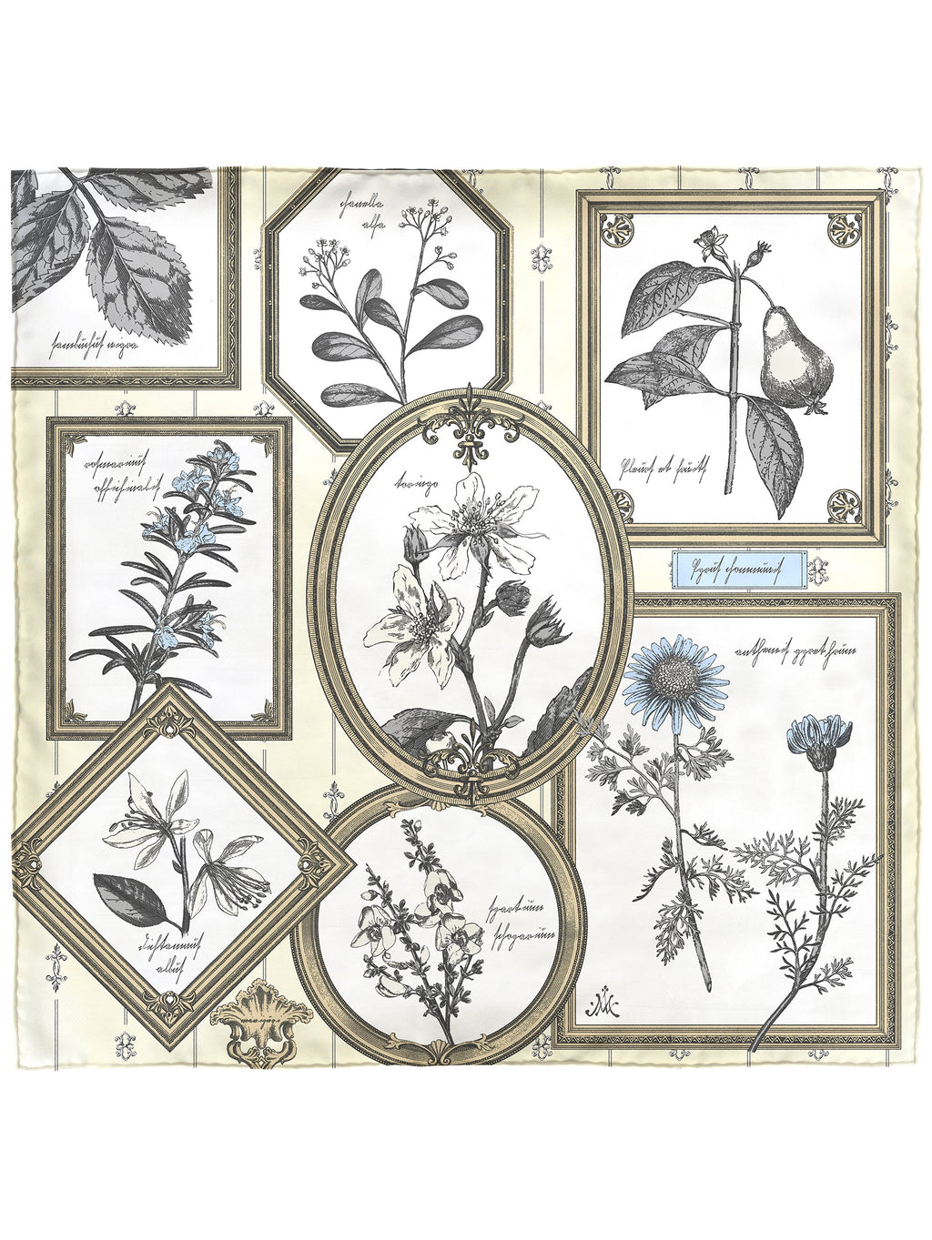 シルクスカーフ88＞フレームフラワー – manipuri