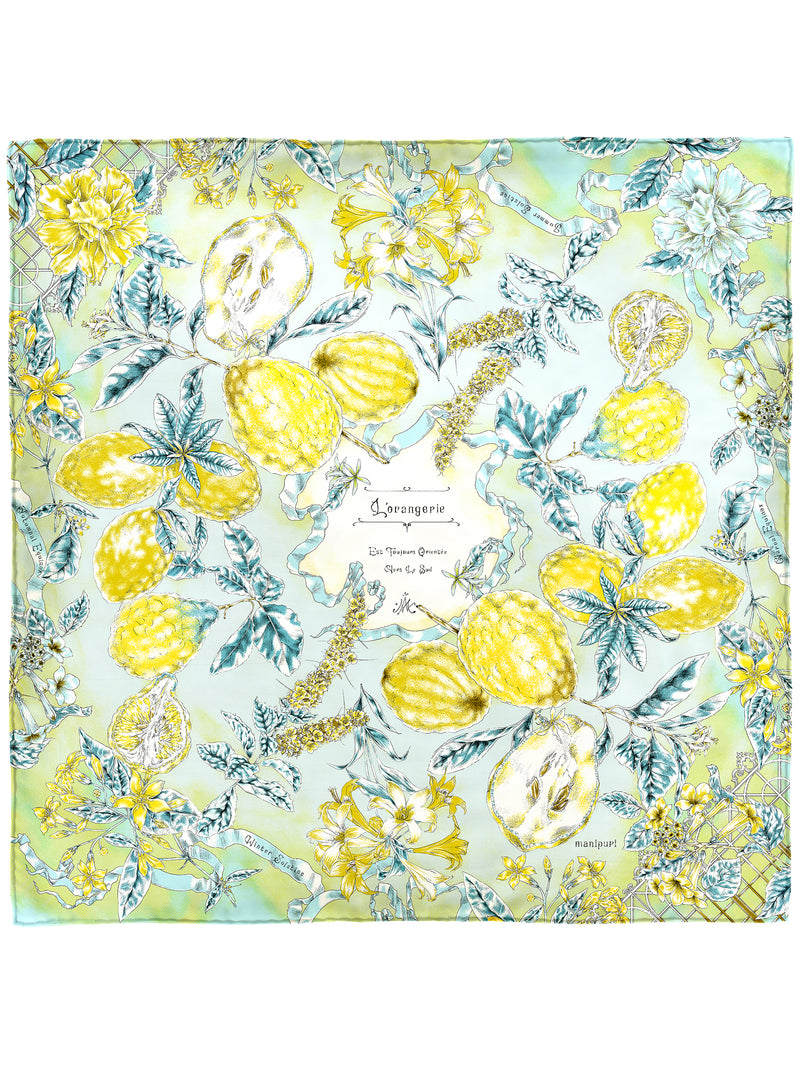 SILK SCARF 65 / ORANGERIE GARDEN