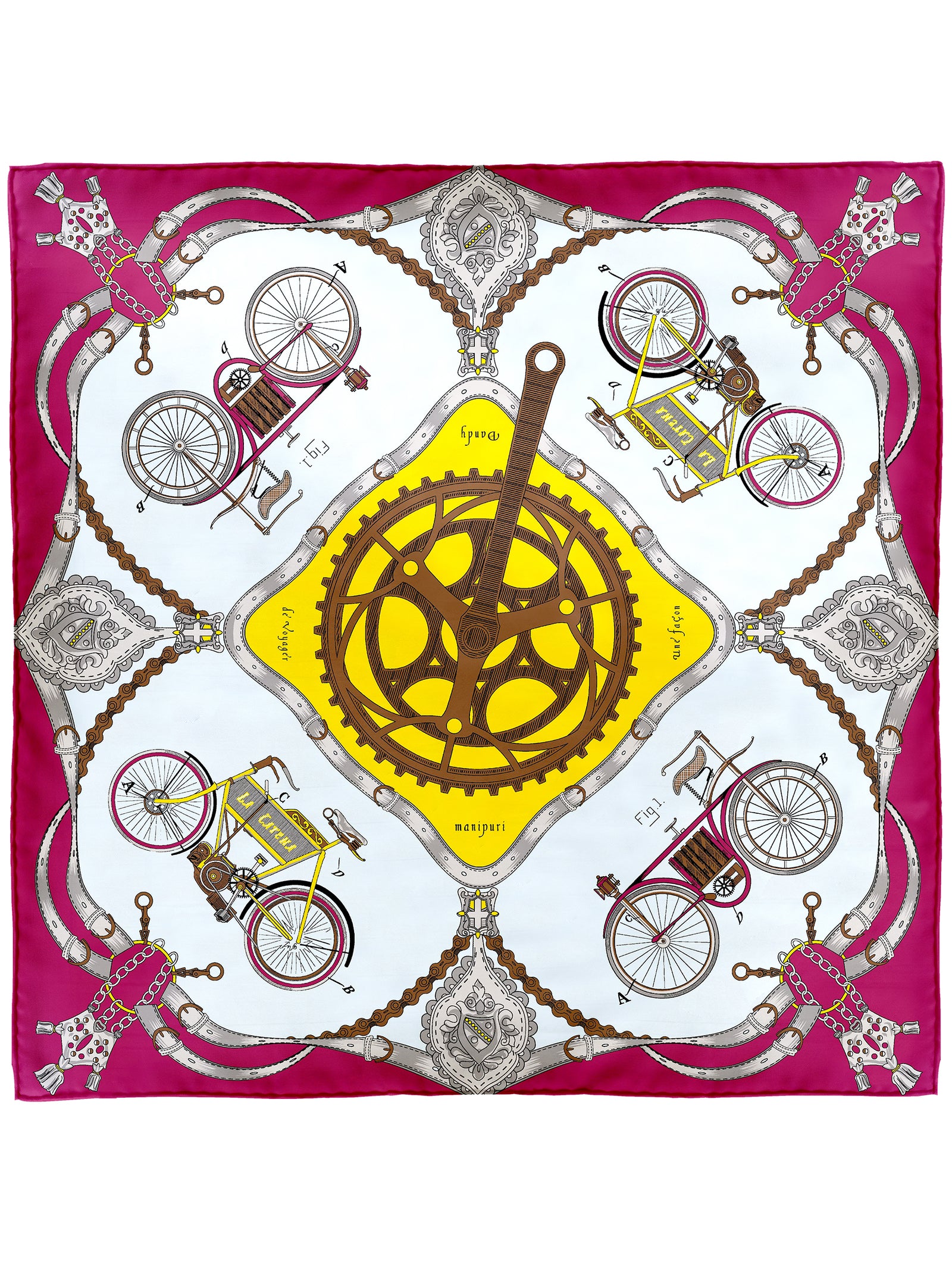 シルクスカーフ65＞ヴィンテージサイクル – manipuri