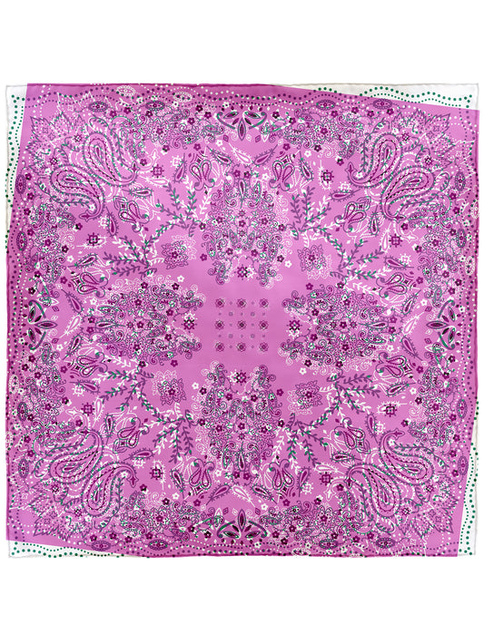 SILK SCARF 65 / COLLAGE KAREIDO BANDANA