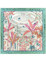 <Silk Scarf 65> Tropical Garden