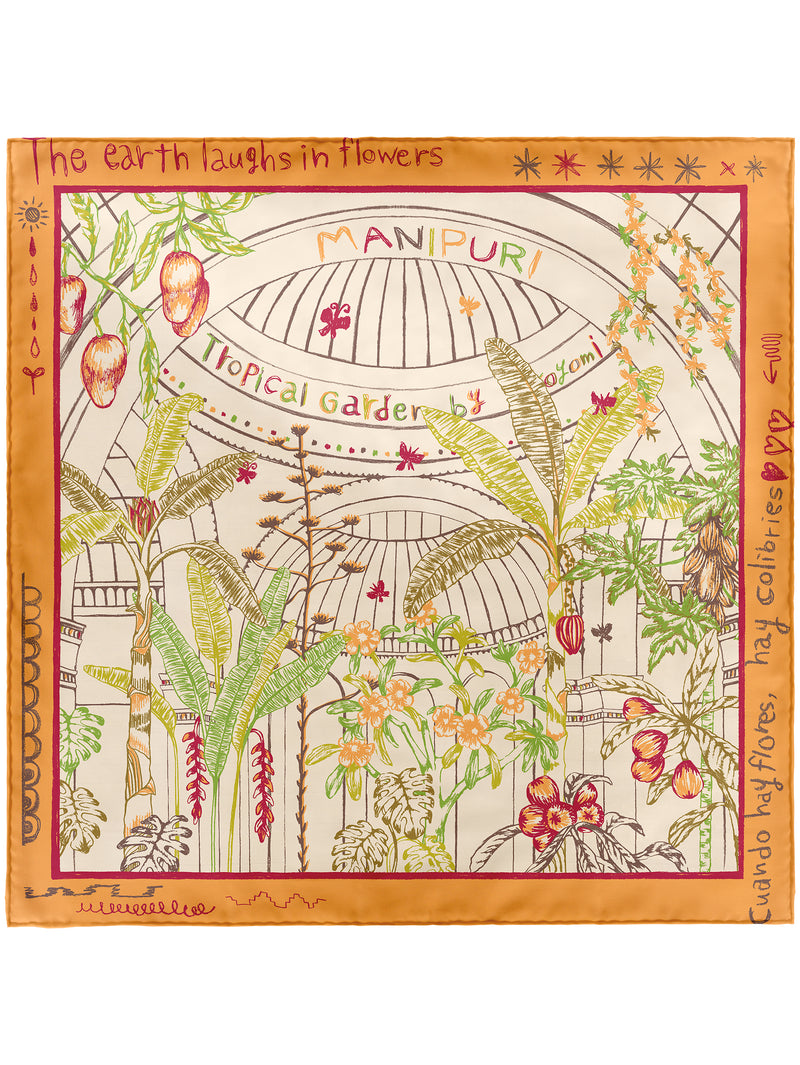manipuri マニプリ シルクスカーフ Tropical Garden シルクスカーフ65＞トロピカルガーデン – manipuri