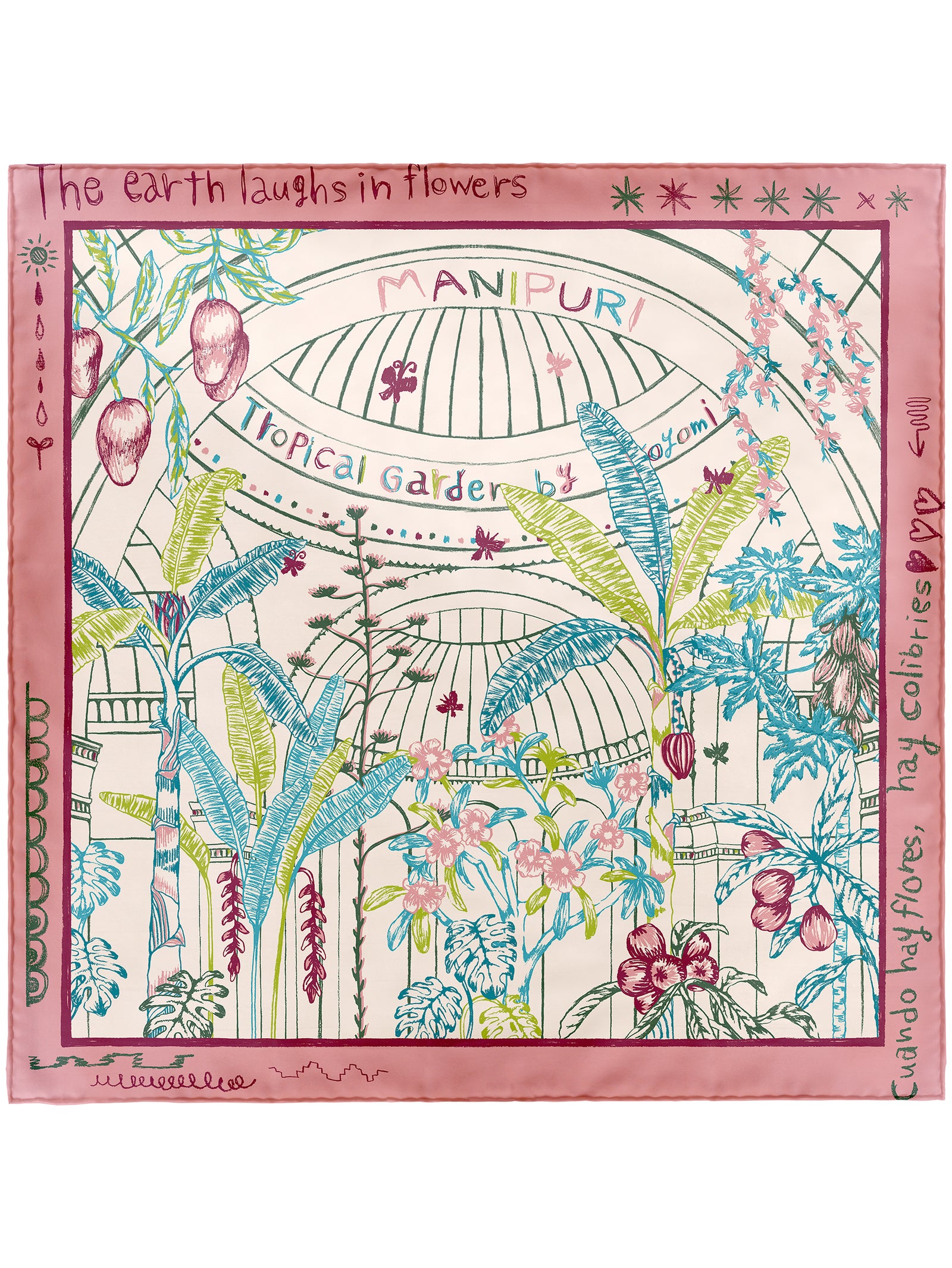 シルクスカーフ65＞トロピカルガーデン – manipuri