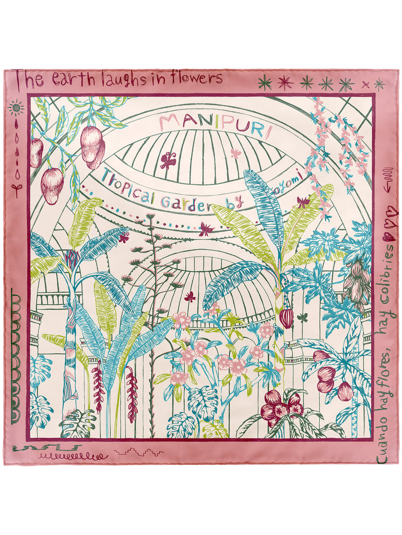 manipuri マニプリ シルクスカーフ Tropical Garden シルクスカーフ65＞トロピカルガーデン – manipuri