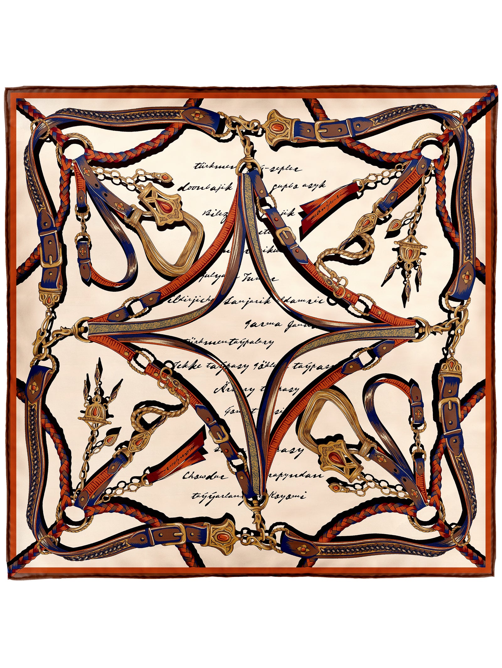 DELPHINE MARDIN PARIS デルフィーヌマルダンカフ1980年代 シルクスカーフ65＞トルクメン – manipuri