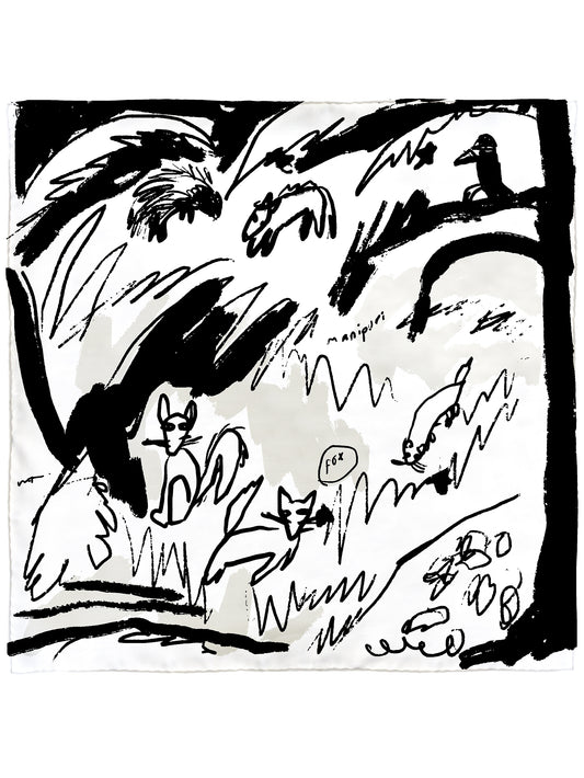 ＜シルクスカーフ65＞アニマル