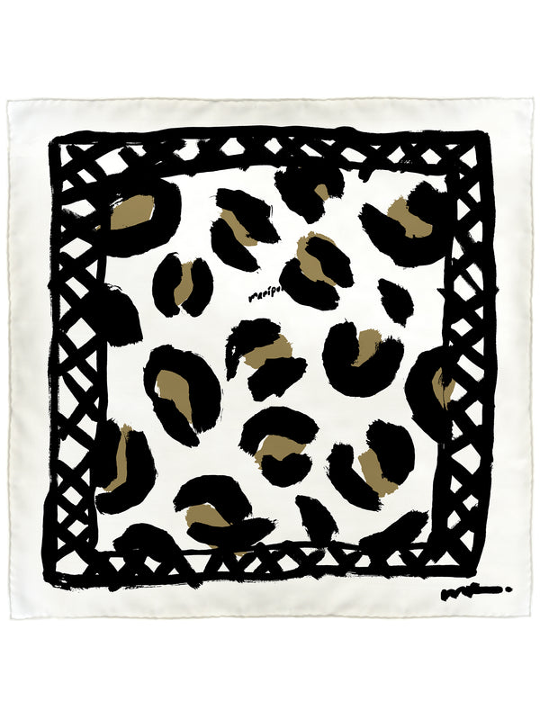 ＜シルクスカーフ65＞ビッグレオパード