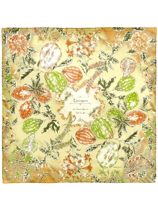 ＜シルクスカーフ65＞オランジュリーガーデン