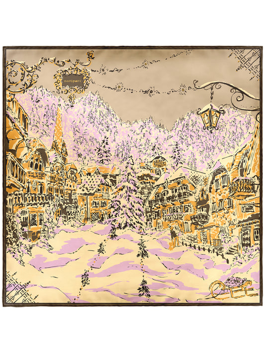 SILK SCARF 65 / WINTERY LANDSCAPE