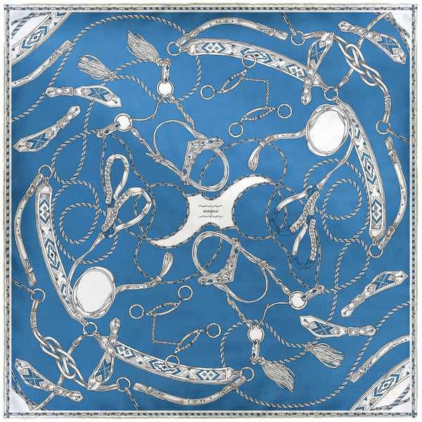 【美品】manipuri マニプリ シルクスカーフ 65 ネイティブビット シルクスカーフ65＞ネイティブビット – manipuri