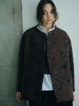 JACQUARD COCOON COAT / ARABESQUE