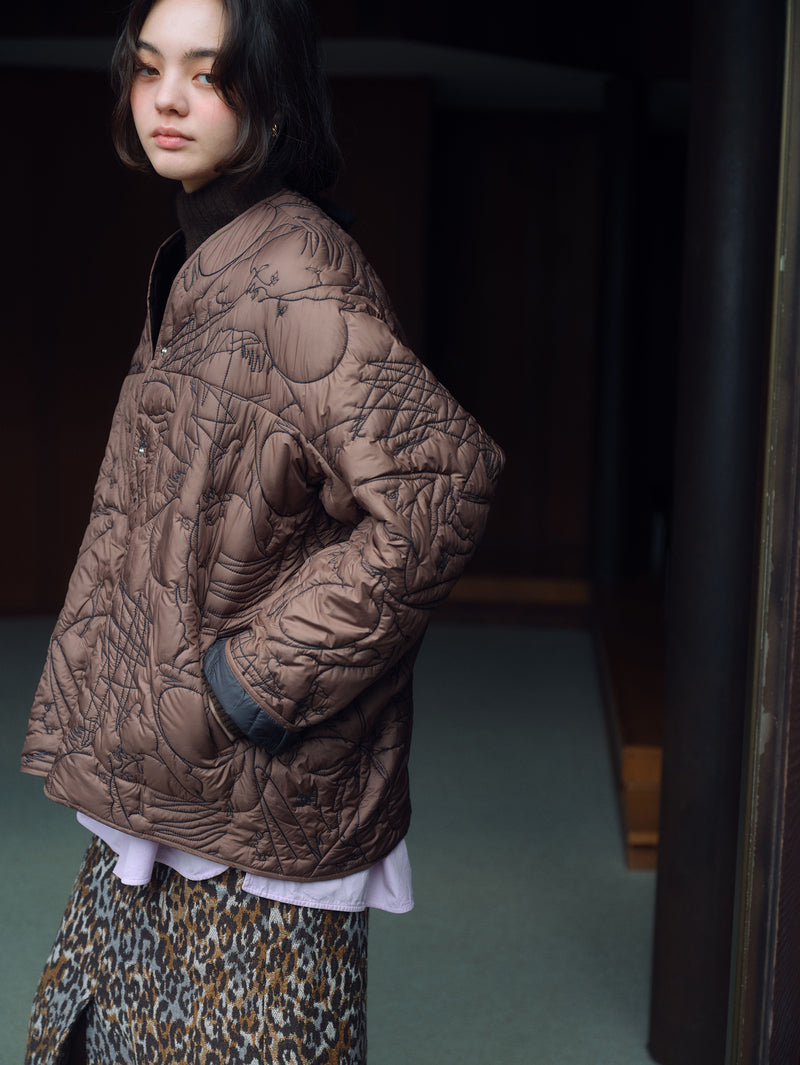 &lt;Quilted Variant Jacket&gt; Reversible Mountain