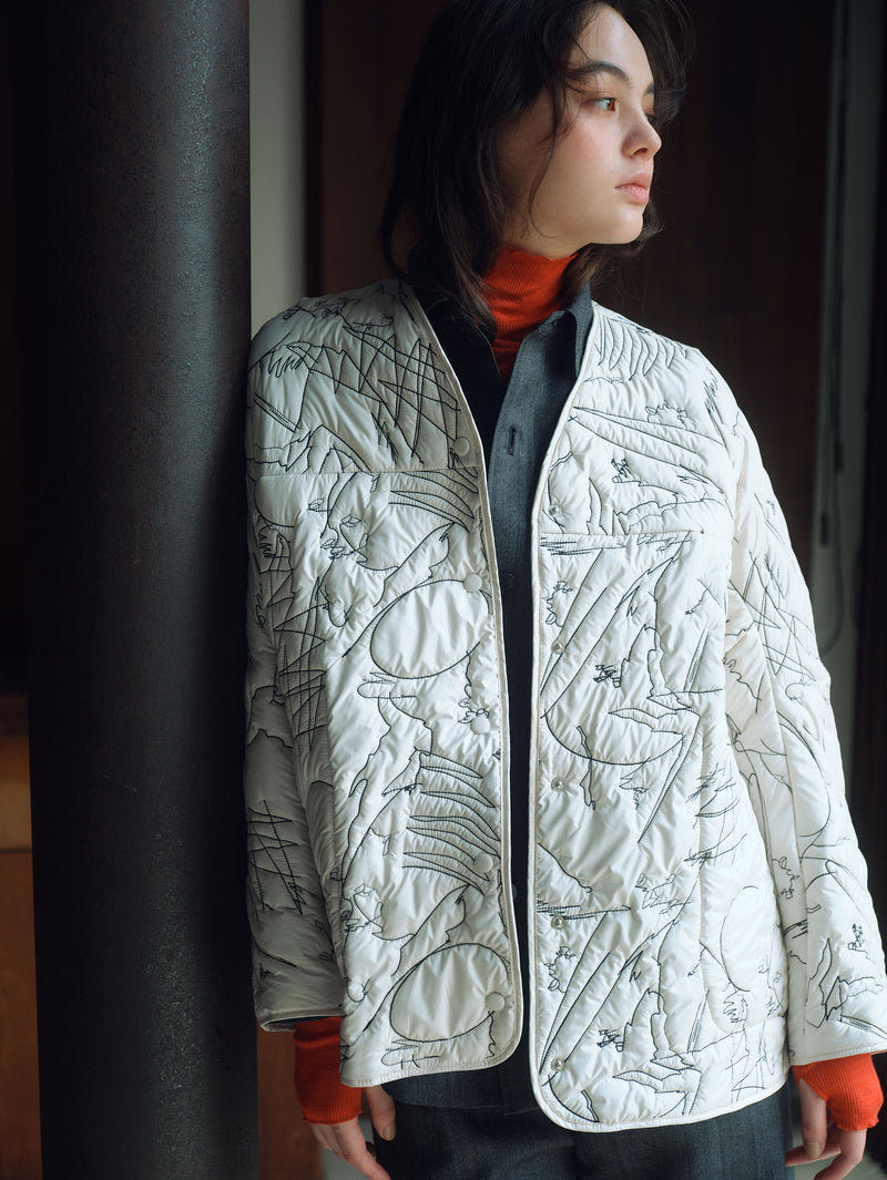 &lt;Quilted Variant Jacket&gt; Reversible Mountain
