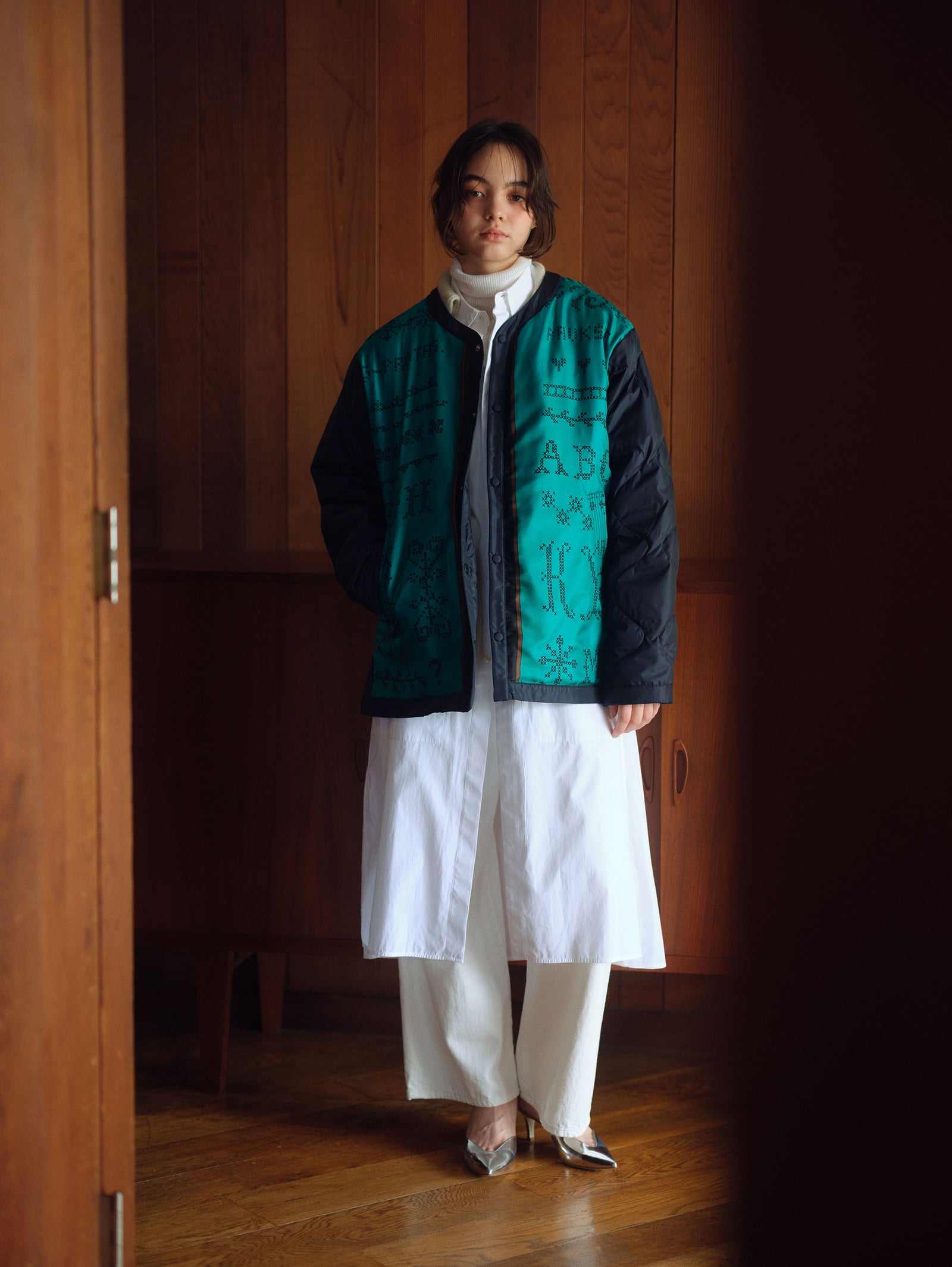 ミリタリージャケットUNISEX＞リバーシブル クロスステッチバンダナ