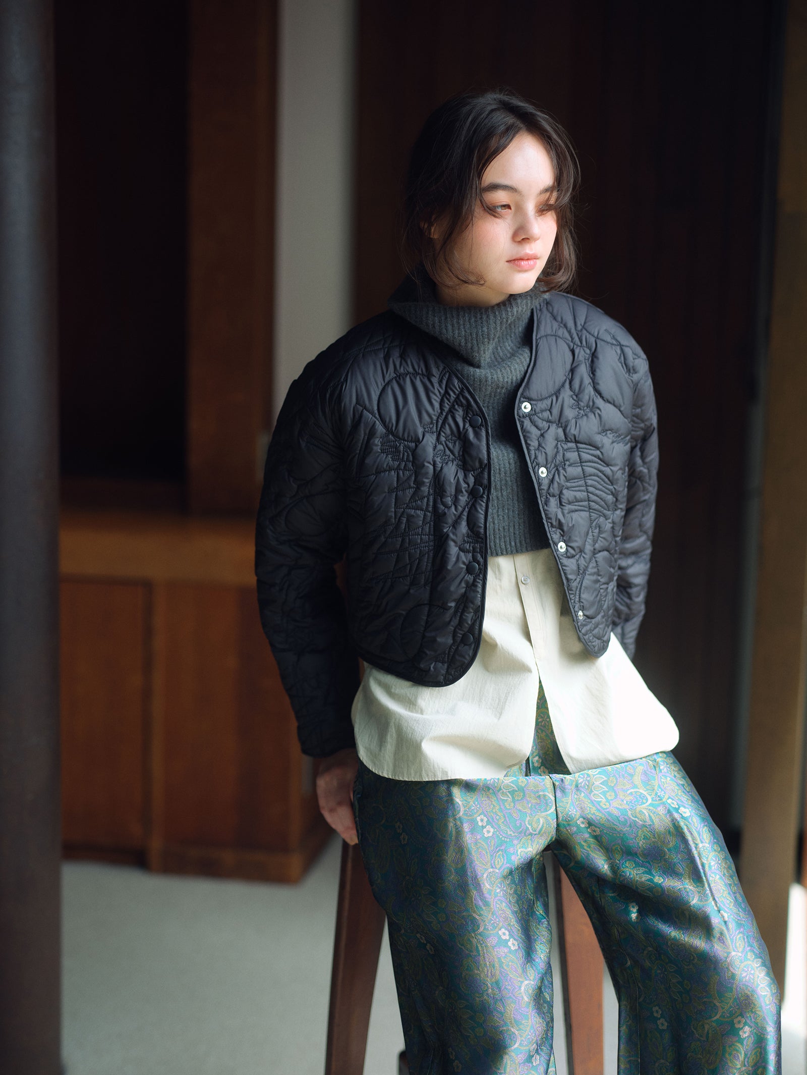 キルティングショートジャケット＞リバーシブル マウンテン – manipuri