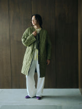 QUILTED LONG COAT / REVERSIBLE MANIPURI