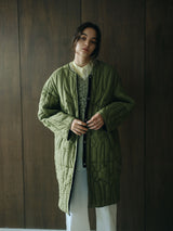 QUILTED LONG COAT / REVERSIBLE MANIPURI