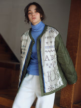 &lt;Military Jacket UNISEX&gt; Reversible Cross Stitch Bandana