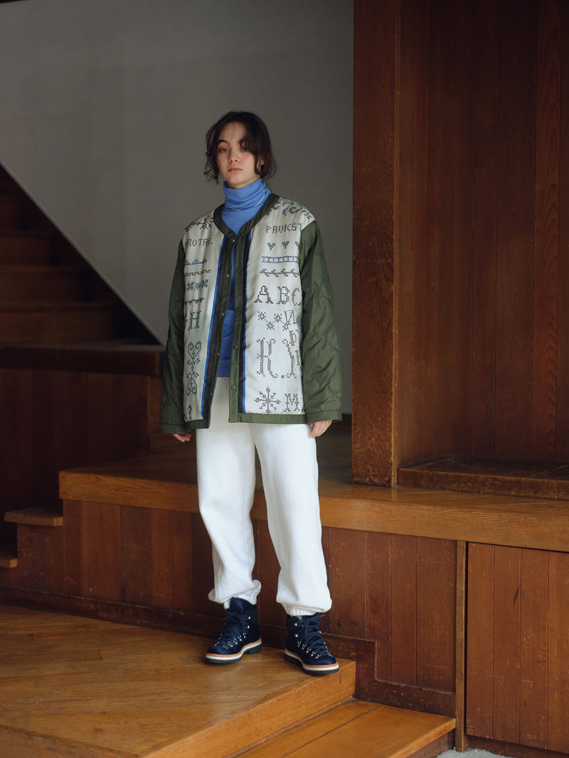 &lt;Military Jacket UNISEX&gt; Reversible Cross Stitch Bandana