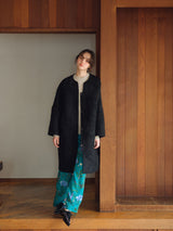 &lt;Jacquard Snap Dart Coat&gt; Arabesque