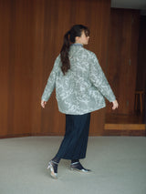 &lt;Jacquard Cocoon Coat&gt; Arabesque