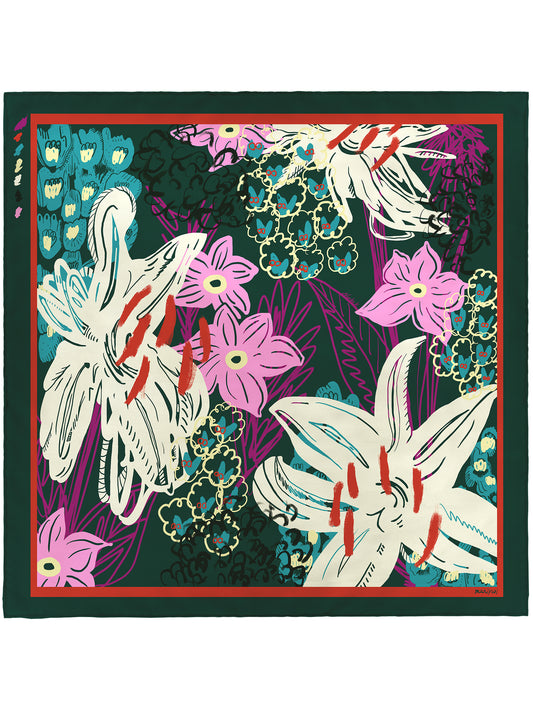 SILK SCARF 88 / BOTANIC GARDEN