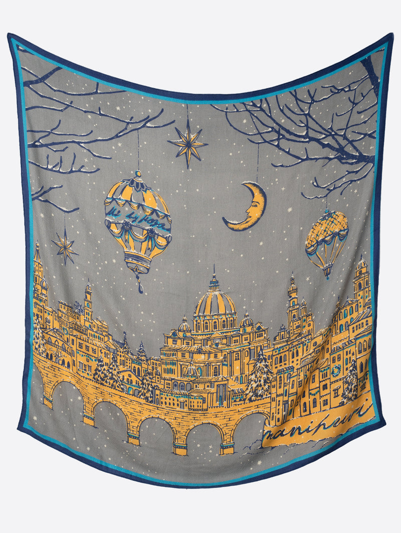 ＜ウールシルクストールヘリンボーン織120＞サイレントナイト