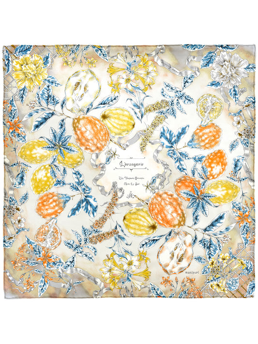 ＜シルクスカーフ65＞オランジュリーガーデン