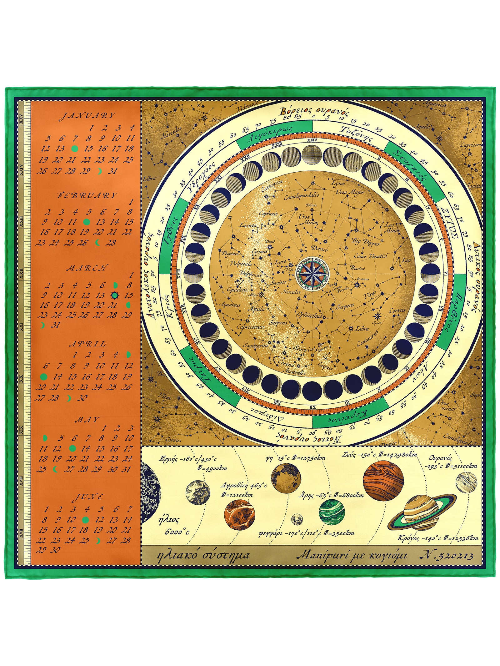 シルクスカーフ88＞ホロスコープ – manipuri