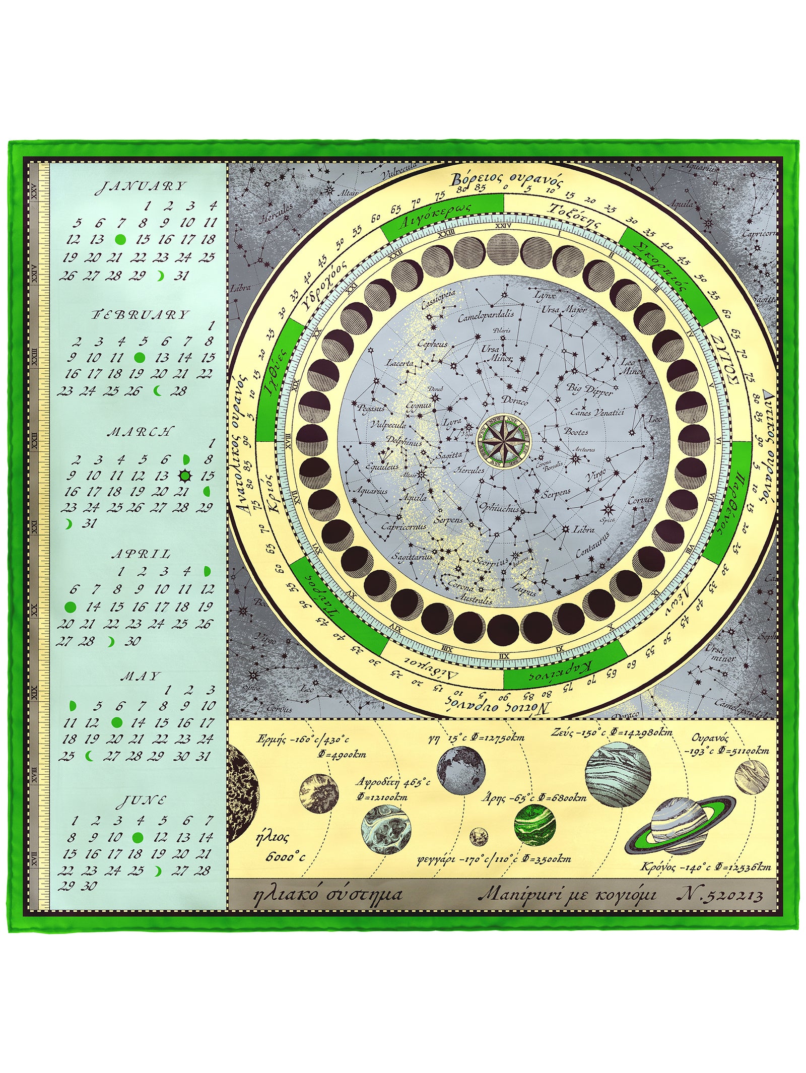 ＜シルクスカーフ65＞ホロスコープ シルクスカーフ65＞ホロスコープ – manipuri