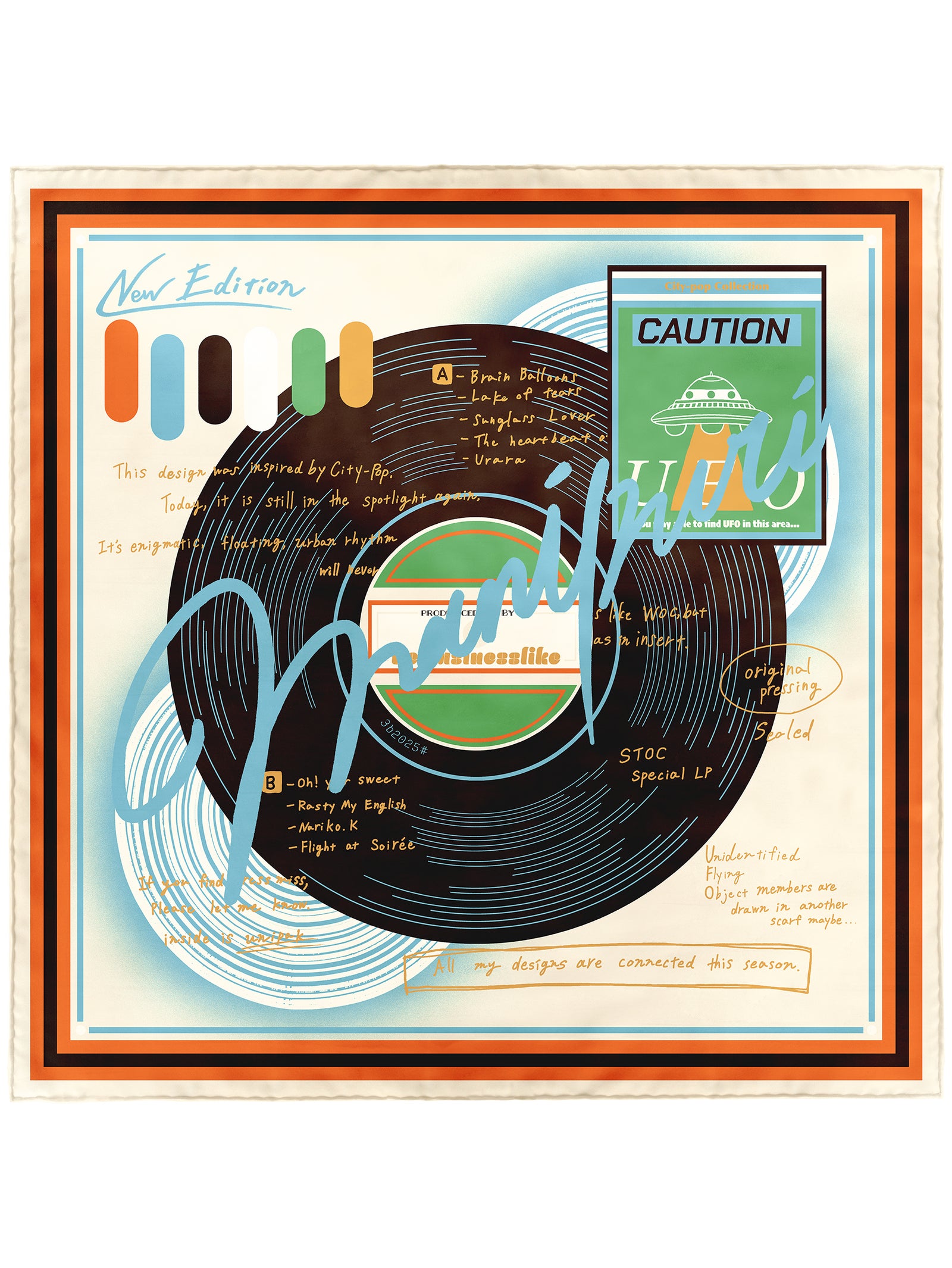 シルクスカーフ65＞レコード – manipuri