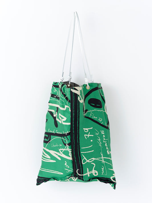 REVERSIBLE PRINT TOTE BAG L / FISH