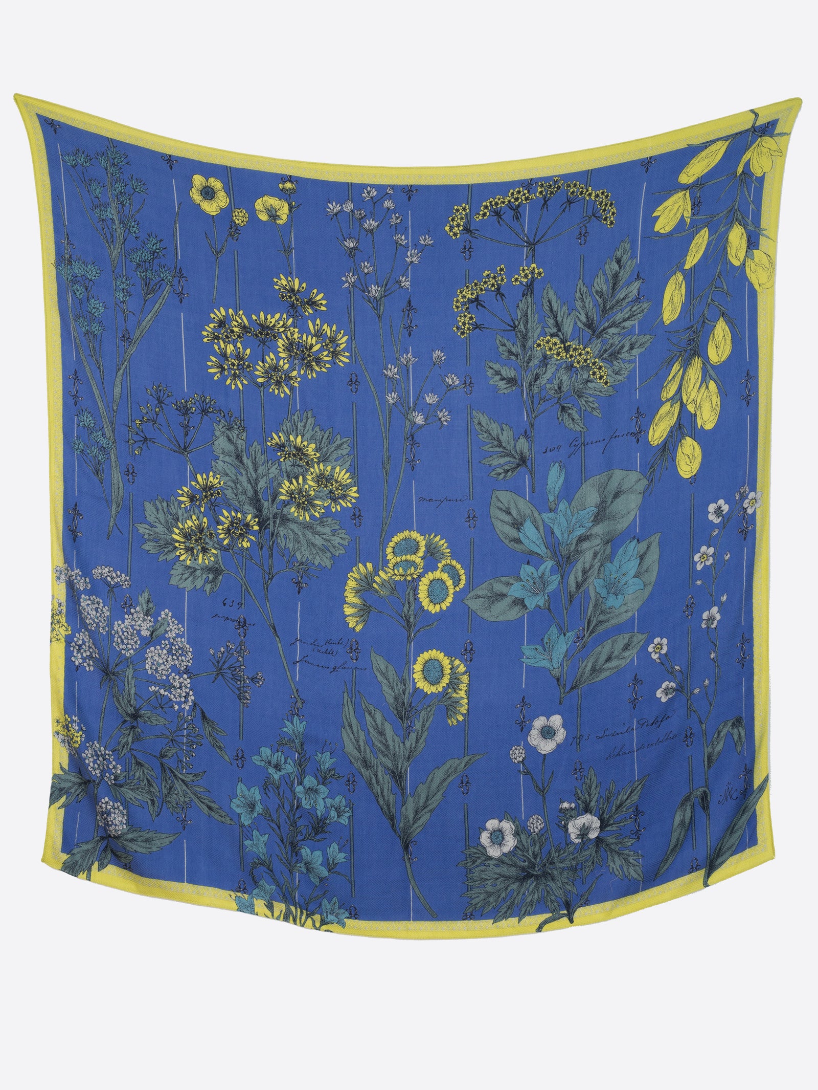 ウールシルクストールヘリンボーン織120＞ボタニカルストライプ – manipuri