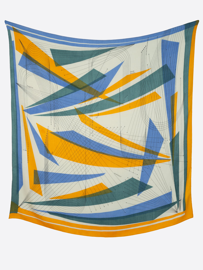 &lt;Wool Silk Stole Herringbone Weave 120&gt; Ray Light